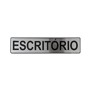Placa Adesiva Informativa Escritório 25x5 em Aluminio