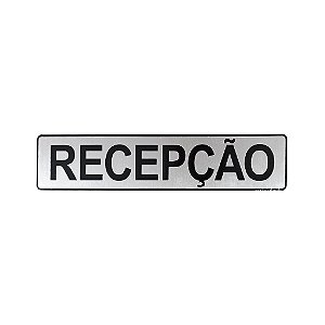 Placa Adesiva Informativa Recepção 25x5 em Aluminio