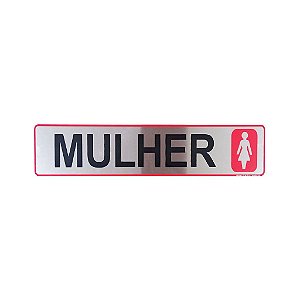 Placa Vermelho Vestiário 25  x 5 - Aluminio