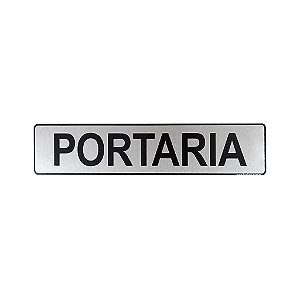 Placa Adesiva Informativa Portaria 25x5 em Aluminio