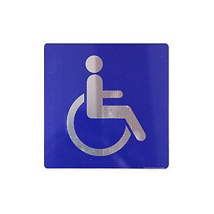 Placa Cadeirante 15x15 - Aluminio