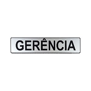 Placa Acrílica Informativa Para Sala Gerencia 25 x 5 cm Adesivo