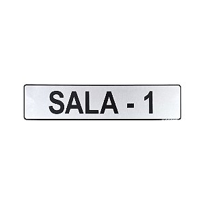 Placa Acrílico para Sala 1 25 x 5 cm Autoadesiva