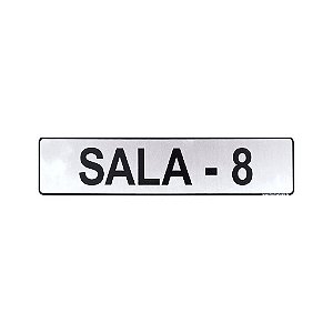 Placa Acrilica Indicativa para Sala 8 25 x 5 Autoadesiva
