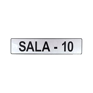 Placa Acrilica Informativa para Sala 10 25 x 5 Autoadesiva