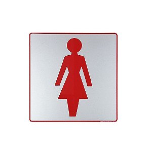 Placa Sanitário Feminino 15x15 - Acrílico