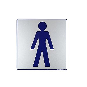 Placa Acrilica Informativa para Sanitário Masculino 15x15 Autoadesivo