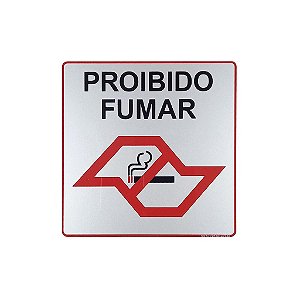 Placa Acrilica Informativa Proibido Fumar 15x15 Autoadesiva