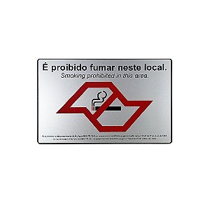 Placa Proibido Fumar Neste Local SP 15x23 - Acrílico