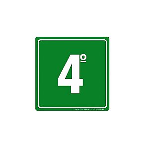 Placa Indicativa Andar 4 - PVC