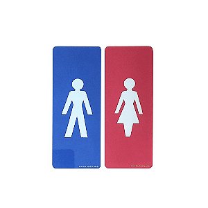 Placa Conjunto Sanitário 12,5 x 5 - Acrílico