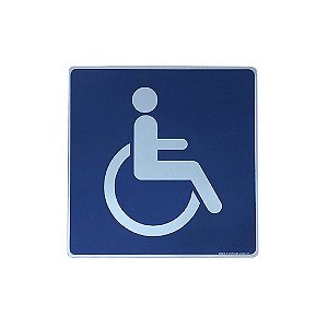 Placa Logo Cadeirante 15x15 - Acrílico