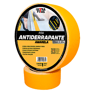 Faixa Fita Lixa Antiderrapante Adesiva 50 mm X 20 metros - Amarela