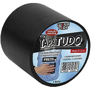 Super Fita Vedação Vazamento Cano Tapa Tudo 10 cm X 1,5 metros