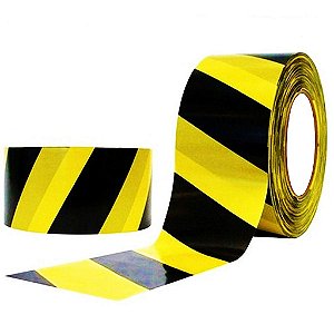 Fita Isolamento Área Sinalização Segurança 70 mm X 200 m - Zebrada