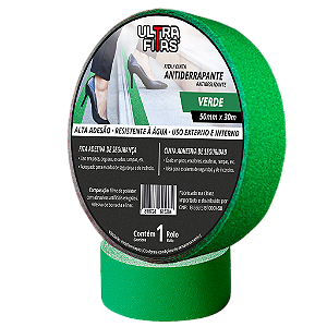 Faixa Fita Lixa Antiderrapante Adesiva 50 mm X 30 metros - Verde