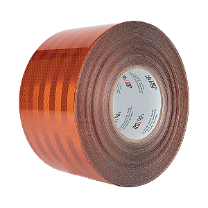 Fita Adesiva Refletiva Prismática Auto 100 mm X 30 Metros - Marrom