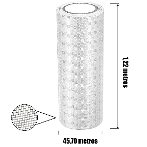Bobina Fita Adesiva Refletiva Prismática Auto 1,22m X 45,70 m - Branca - Engenharia