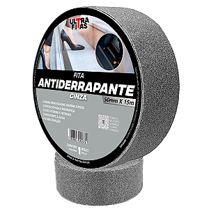 Fita Antiderrapante 50 mm X 15 Metros - Cinza