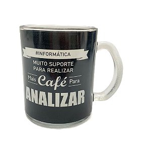 Caneca de Vidro Profissão 380ml- Informática