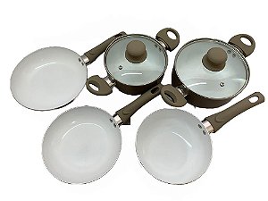 Panela de Cozinha em Cerâmica -  Kit com 5 peças