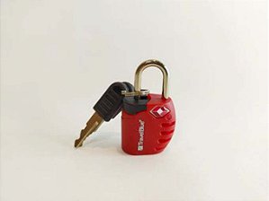 Cadeado TSA Duplo com Chave - Vermelho