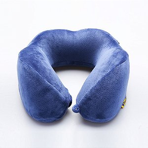 Travesseiro Ergonômico com Capuz Azul