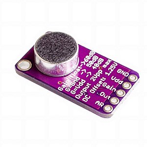 Módulo Microfone de Eletreto Amplificador AGC MAX9814