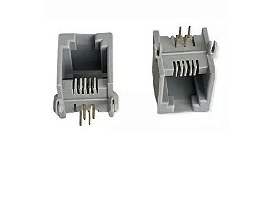 Conector Femea RJ12 - 6 Vias