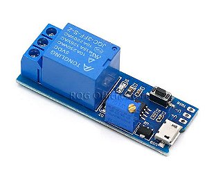 Módulo Relé Temporizador 5v À 30v Micro Usb Trigger
