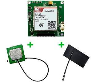 Módulo A7670SA 4G LTE GPS - Antena 4G/GPS