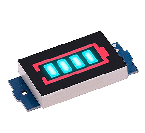 Voltímetro Indicador Carga Bateria Litio 18650 3s 12,6v Azul