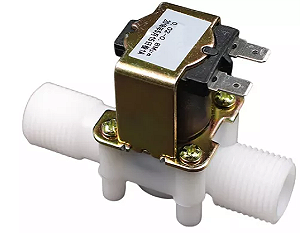 Válvula Solenoide de Entrada de Água - 180° 1/2" x 1/2" 12V