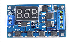 Módulo Temporizador Digital Programável Dual Mos 12V/24V