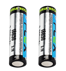 Bateria 18650 Recarregavél Litio 3.7V 3800mAh Blister Duas Unidades