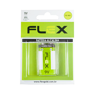 Bateria Alcalina 9V FLEX Blister 1UN