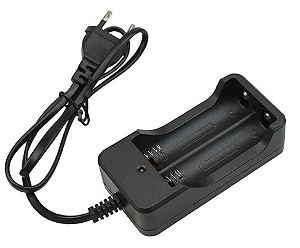 Carregador Duplo de Bateria Lítio 18650 4.2V 1000mA ZJ3009
