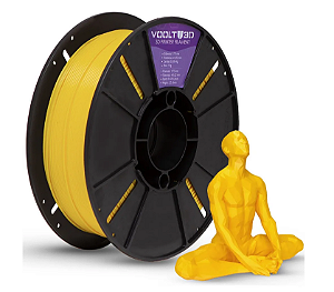 Filamento PLA Amarelo Velvet High Speed 1Kg