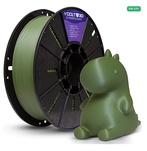 Filamento PLA Verde Oliva Velvet High Speed Premium - 1Kg