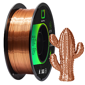 Filamento Pla Silk Bronze Metalizado 1kg 3D SGS 1.75mm