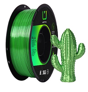 Filamento Pla Silk Verde Metalizado 1kg SGS 1.75mm