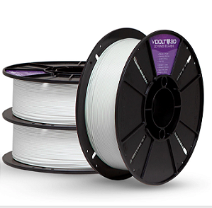 KIT Filamento PLA Branco Velvet - 3Kg