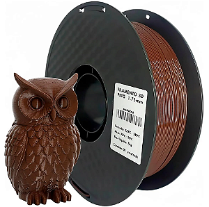 Filamento PLA Marrom Escuro 1kg 1,75mm Para Impressora 3D
