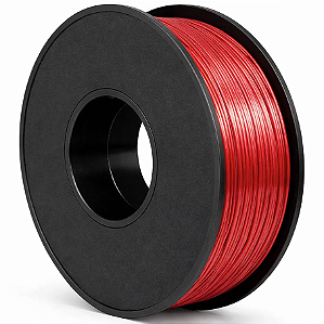 Filamento PLA Silk Vermelho 1kg 1.75mm Para Impressora 3D Efeito Brilhante