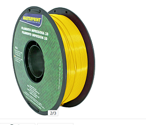 Filamento PLA Amarelo 1kg 1,75mm Para Impressora 3D