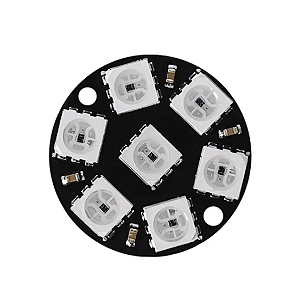 Módulo Led RGB 5050 WS2812 Endereçável 7 Leds / Bits Anel de Led