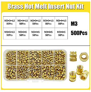 Porca de Inserção Rosqueadas de Latão