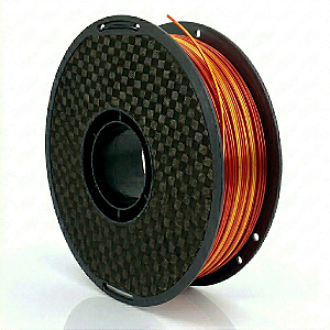 Filamento PLA Duo Silk Vermelho e Dourado 1kg 1.75mm Para Impressora 3D Efeito Brilhante