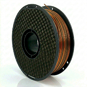 Filamento PLA Duo Silk Laranja e Preto 1kg 1.75mm Para Impressora 3D Efeito Brilhante