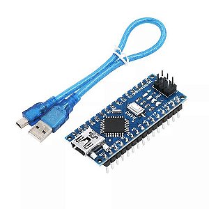 Placa Arduino Nano V3 ATmega328P USB-C CH340G + Cabo USB-C 90°